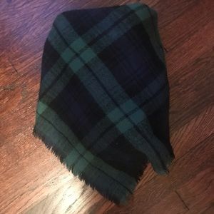 Black green and blue blanket scarf